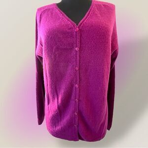 NY&CO vintage 90’s burgundy cardigan v neck button up NWOT vintage deadstock szL